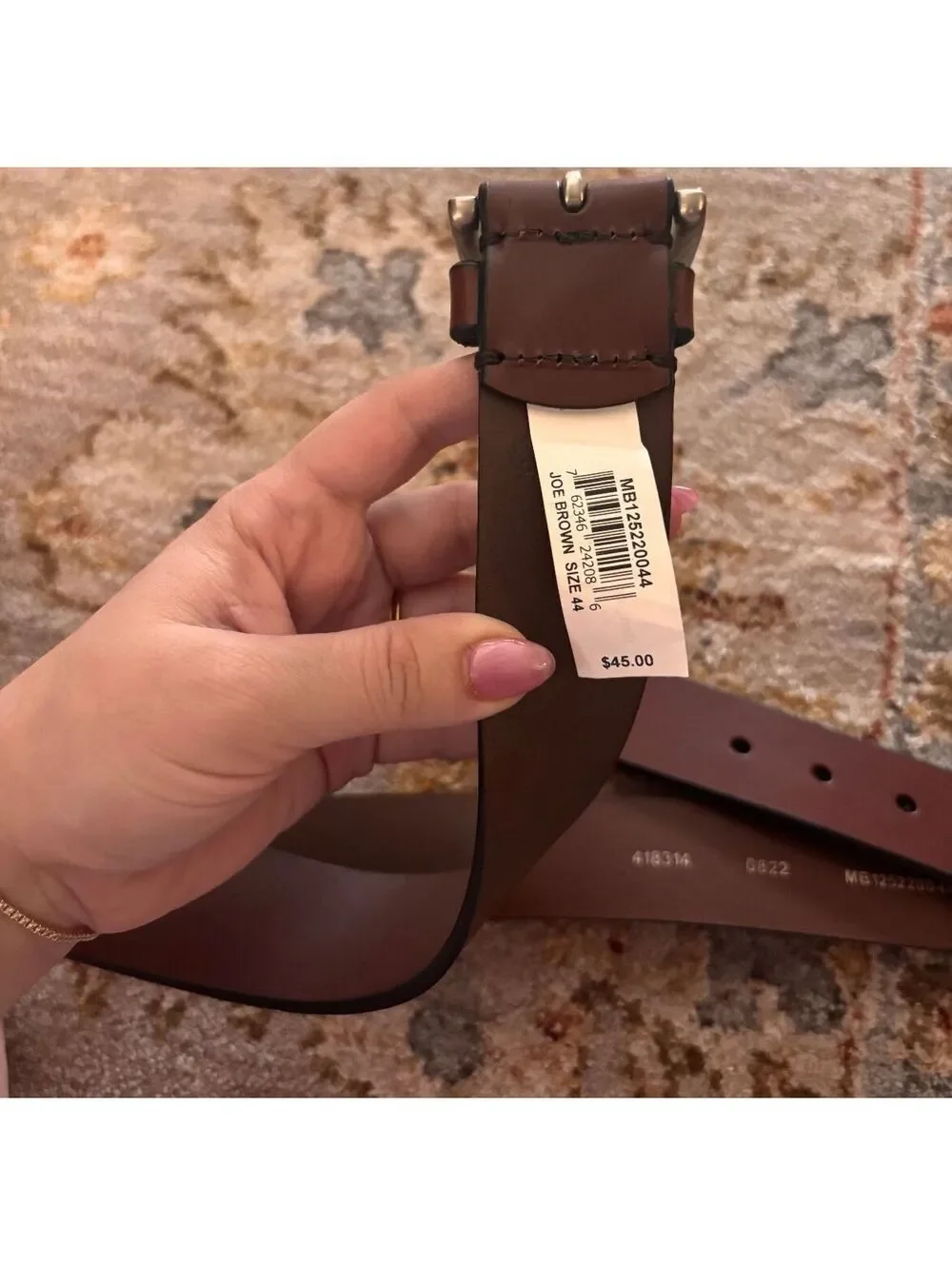 Fossil Genuine Leather Brown Belt Size 44/110